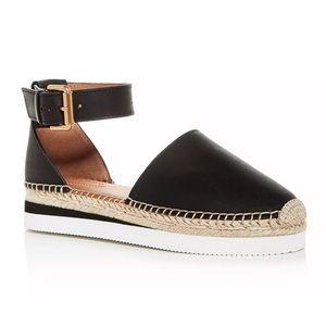 SEE BY CHLOE GLYN LEATHER ESPADRILLES